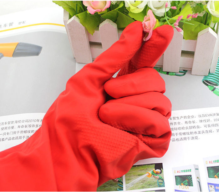 2 Pairs Rubber Latex Kitchen Long Gloves Dish Washing Cleaning Car Glove PVC