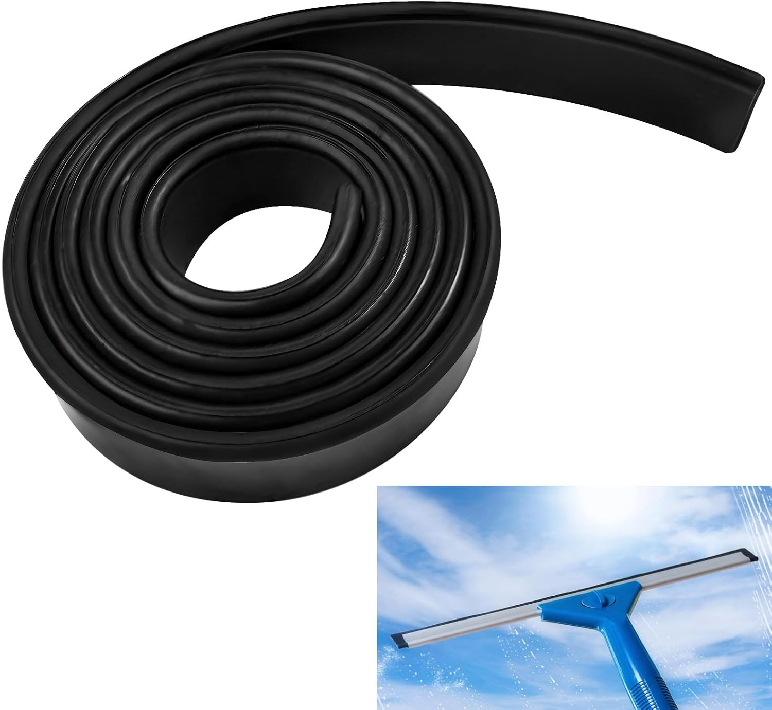 Premium Silicone Squeegee Rubber Replacement – 41in Roll Versatile Blade