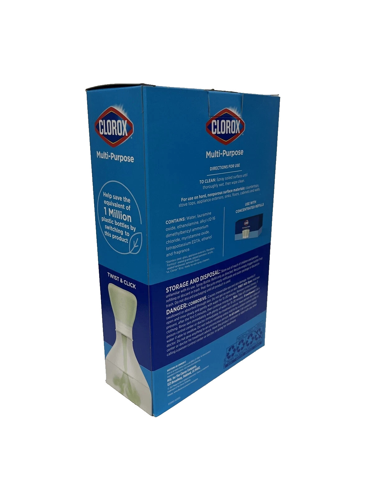 Clorox Refillable Cleaner Starter Kit Crisp Lemon Liquid All-Purpose Cleaner