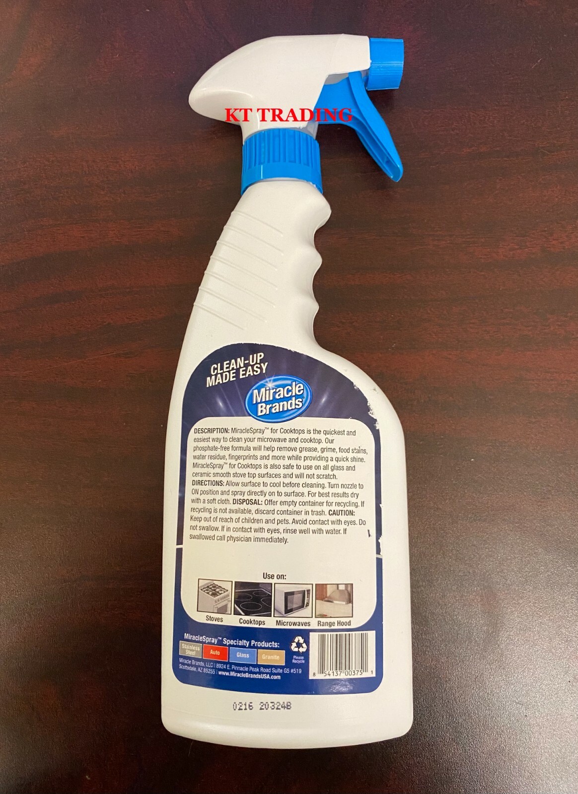 Miracle Brand PREMIUM Glass Cook Top Ranges Microwaves CLEANER 16oz Spray