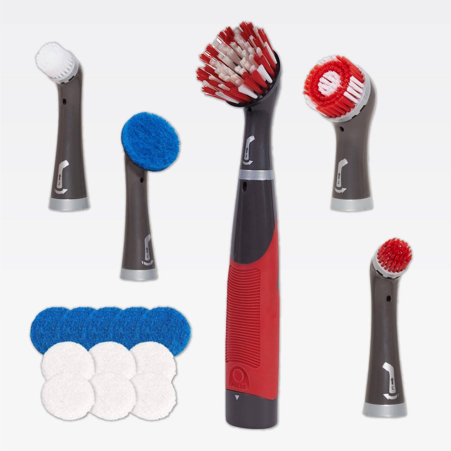 Reveal Power Scrubber 18-Piece Kit, Cordless Electric Battery Powered Scrub B…