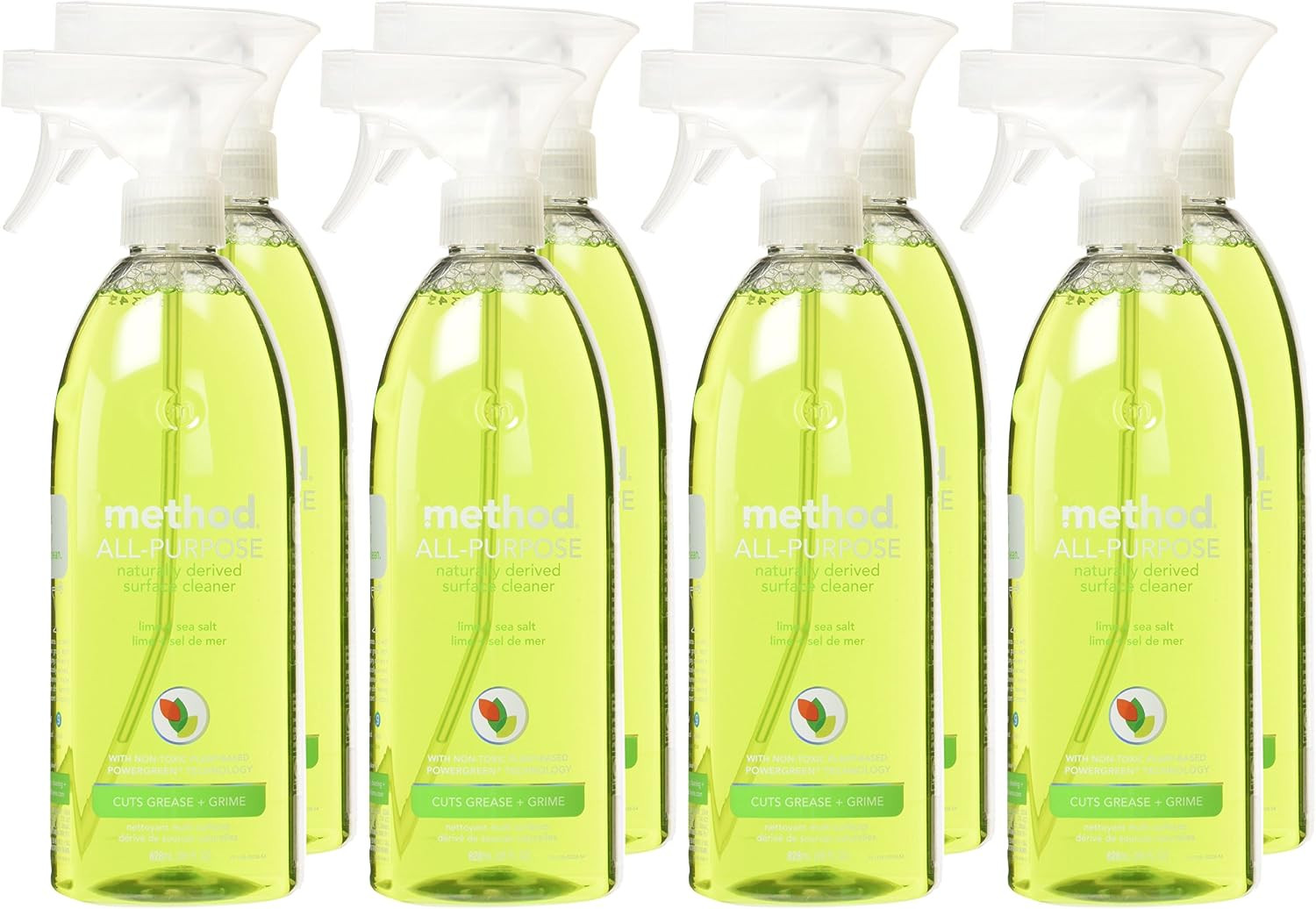 Method All Purpose Cleaner, Lime + Sea Salt, 28 Fl Oz (Pack of 8), Eco-Friendly