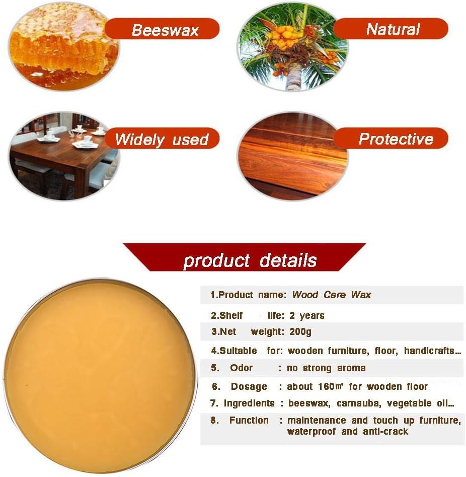 Toot Wood Seasoning Beeswax Furniture Polish & Restorat Care Beeswax,
