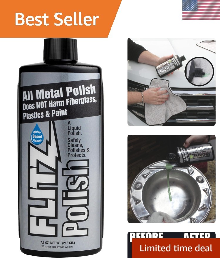 7.6oz Multi-Purpose Non-Abrasive Metal Polish – Tarnish Remover for All Surfaces