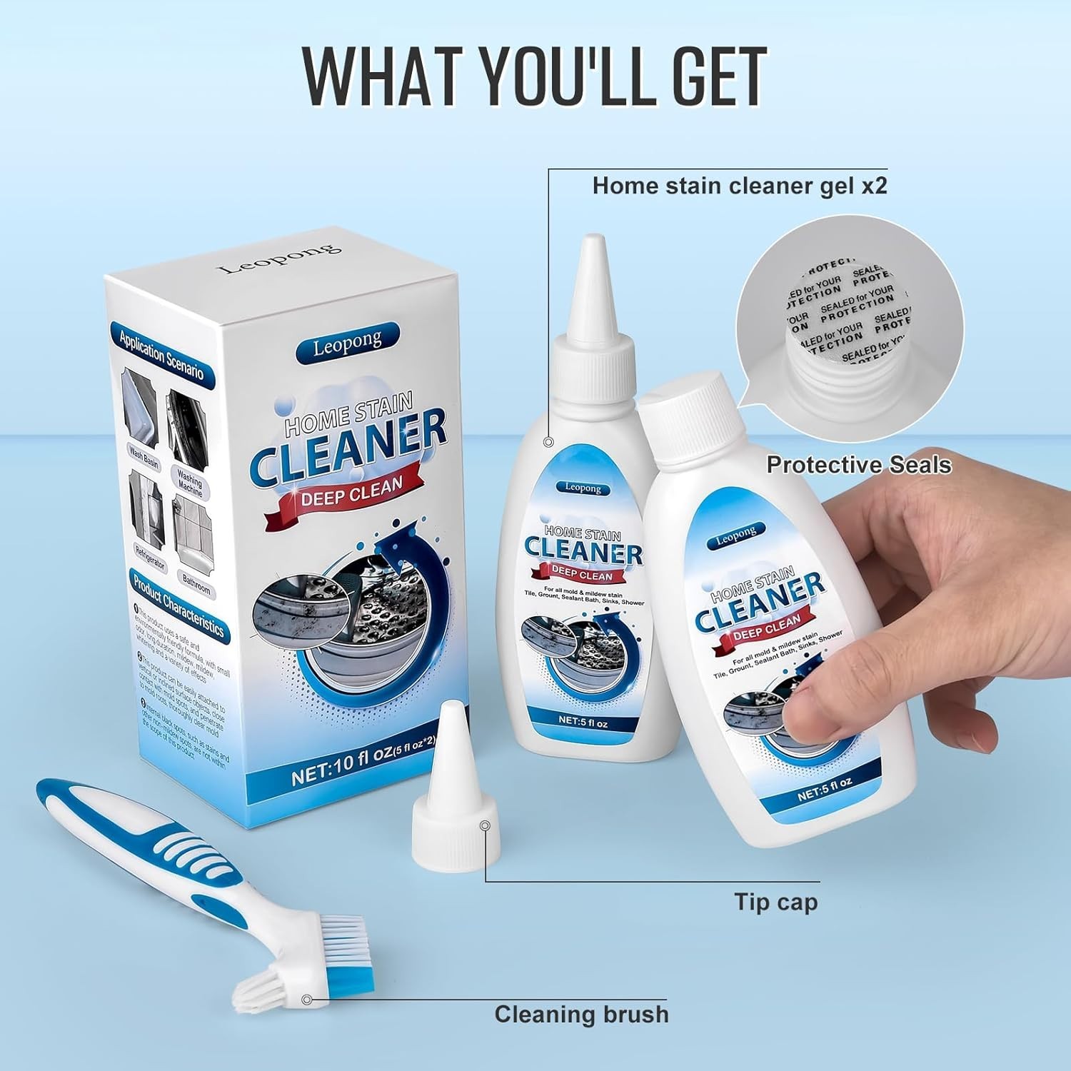 Eco-Friendly Home Cleaner Gel – Deep Clean & Powerful Stain Removal – 10 fl oz