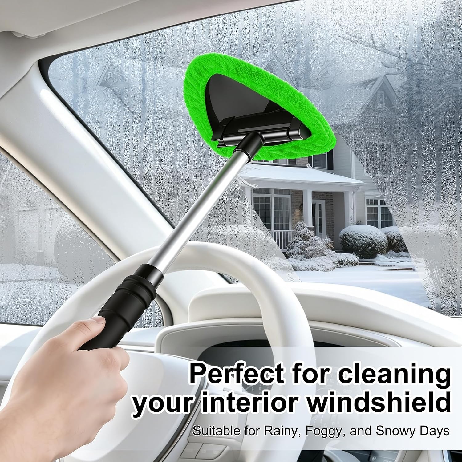 Windshield Cleaner Tool, Car Interior and Exterior Window Cleaning Kit with E…
