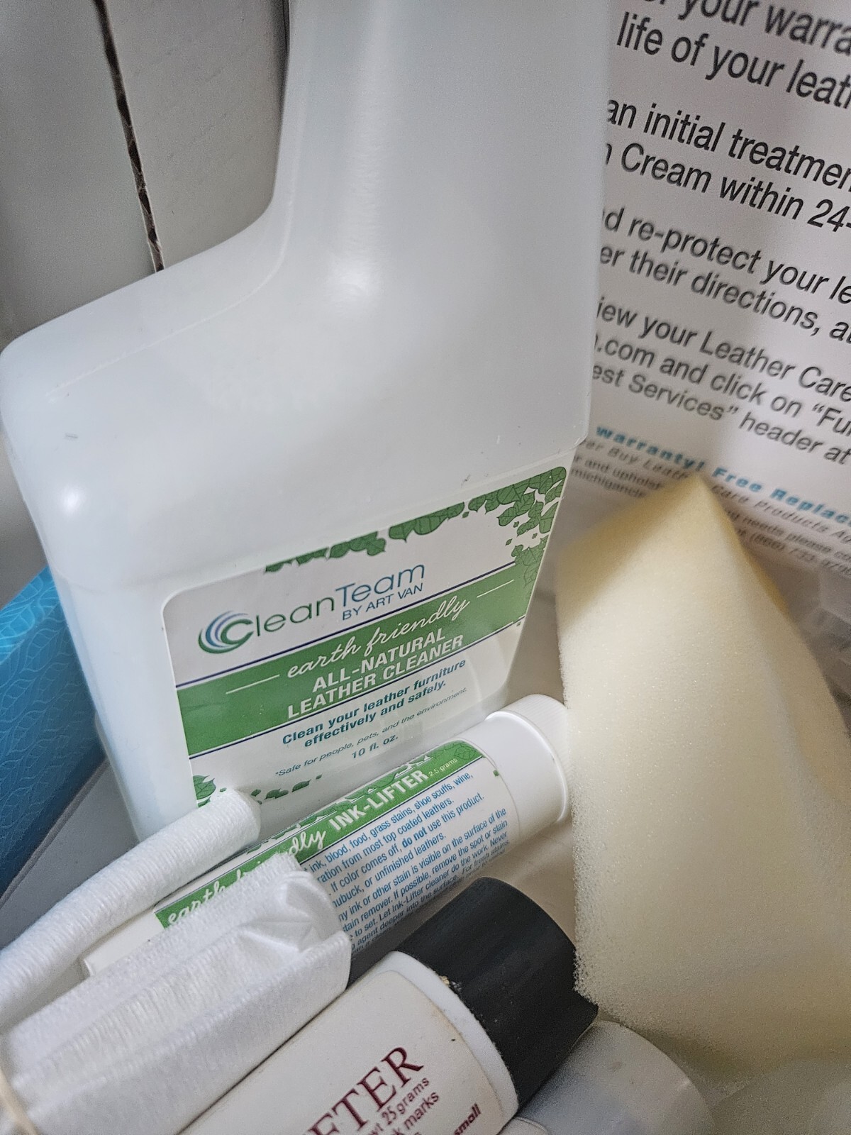 Art van leather cleaning & protection plus fresh stain wipes