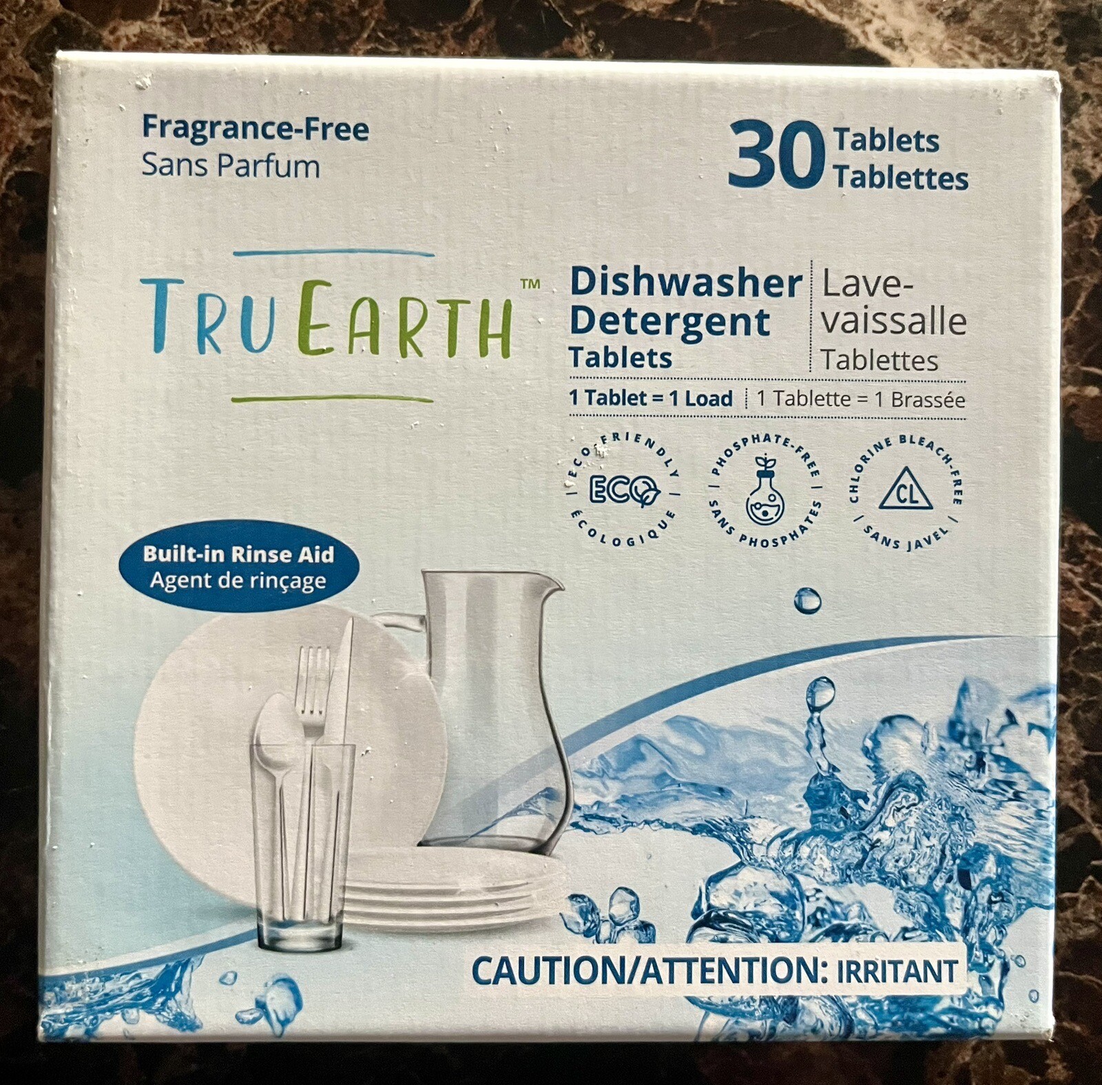 Tru Earth Dishwasher Detergent 30 Tablets Fragrance Free Eco Friendly