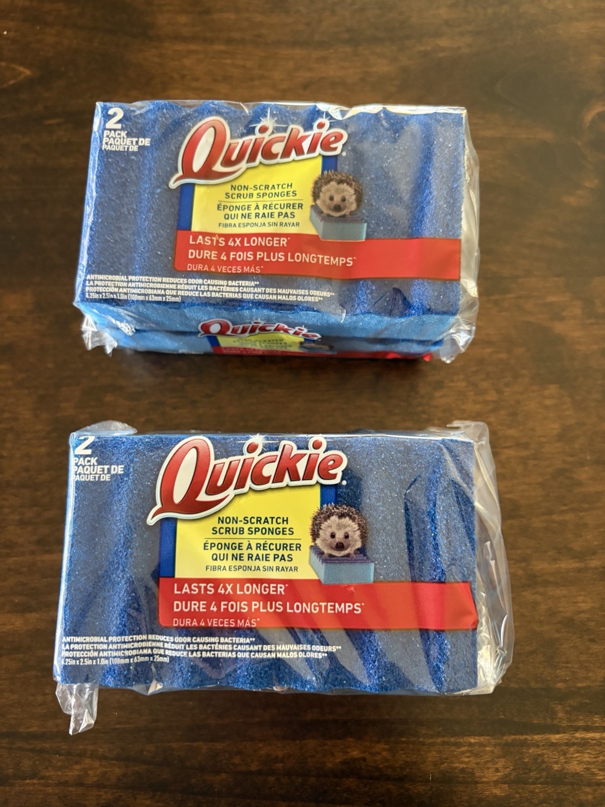 🧽 Quickie Non -Scratch Sponges Lasts 4x Longer No Smell Discontinued 4 Pcs NEW
