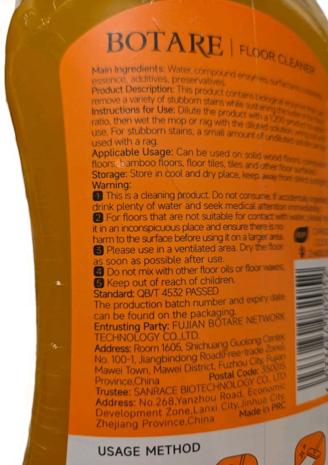 Botare Floor Cleaner – All-Surface Concentrated Formula Enzyme High Performance
