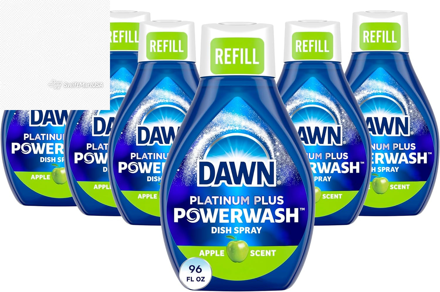 Platinum Powerwash Dish Spray, Dish Soap Cleaning Spray, Apple Scent Refill, Dis