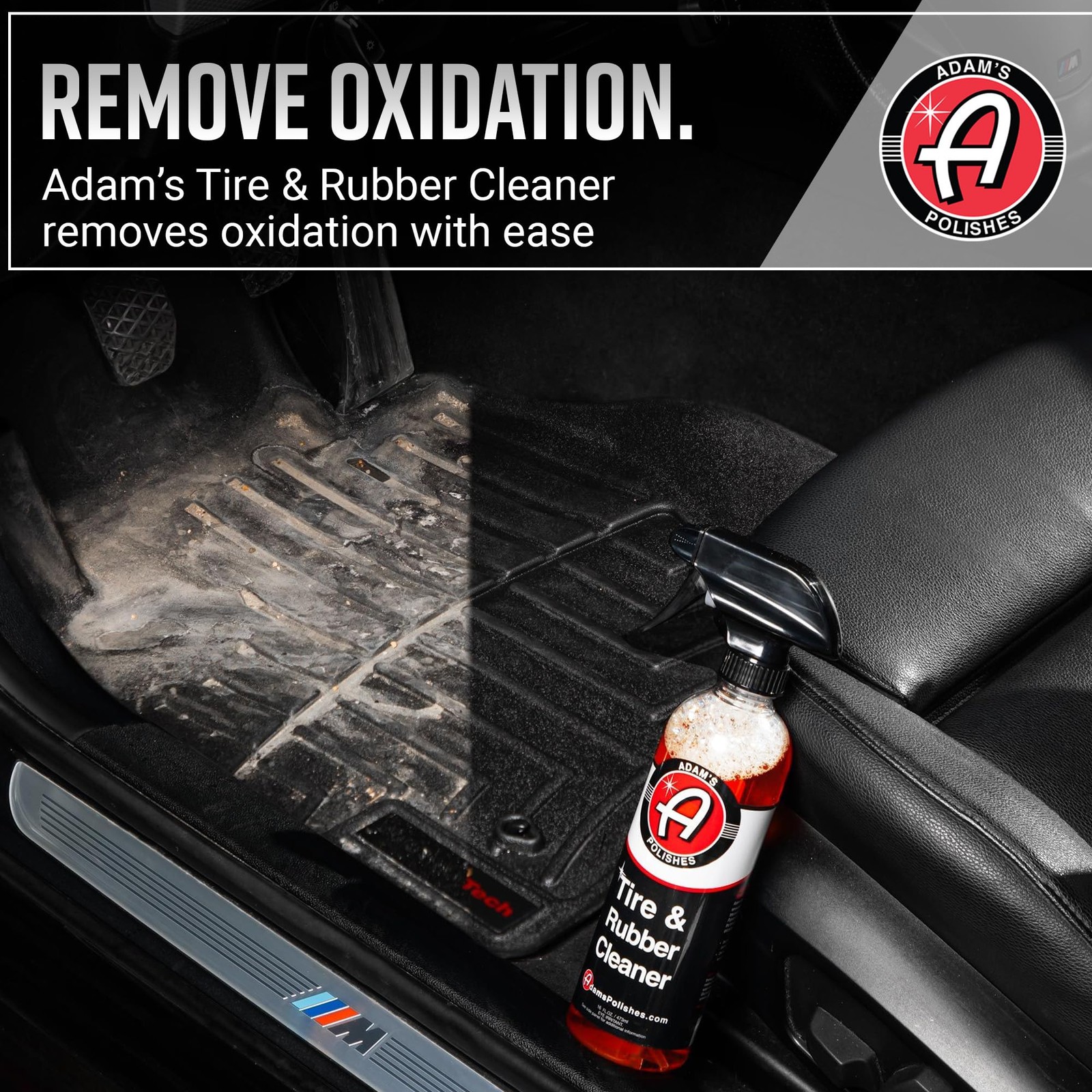Adams Tire & Rubber Cleaner (16 oz) – Removes Discoloration From Tires Quickly