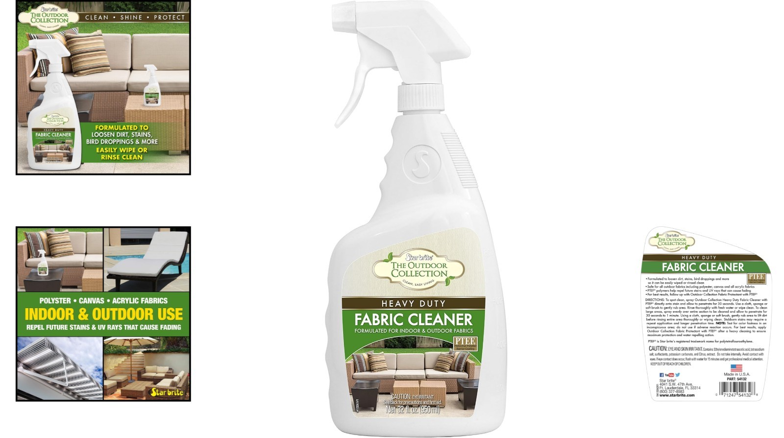 32 OZ Outdoor Collection Fabric Cleaner – UV Protectant Spray for All Fabrics