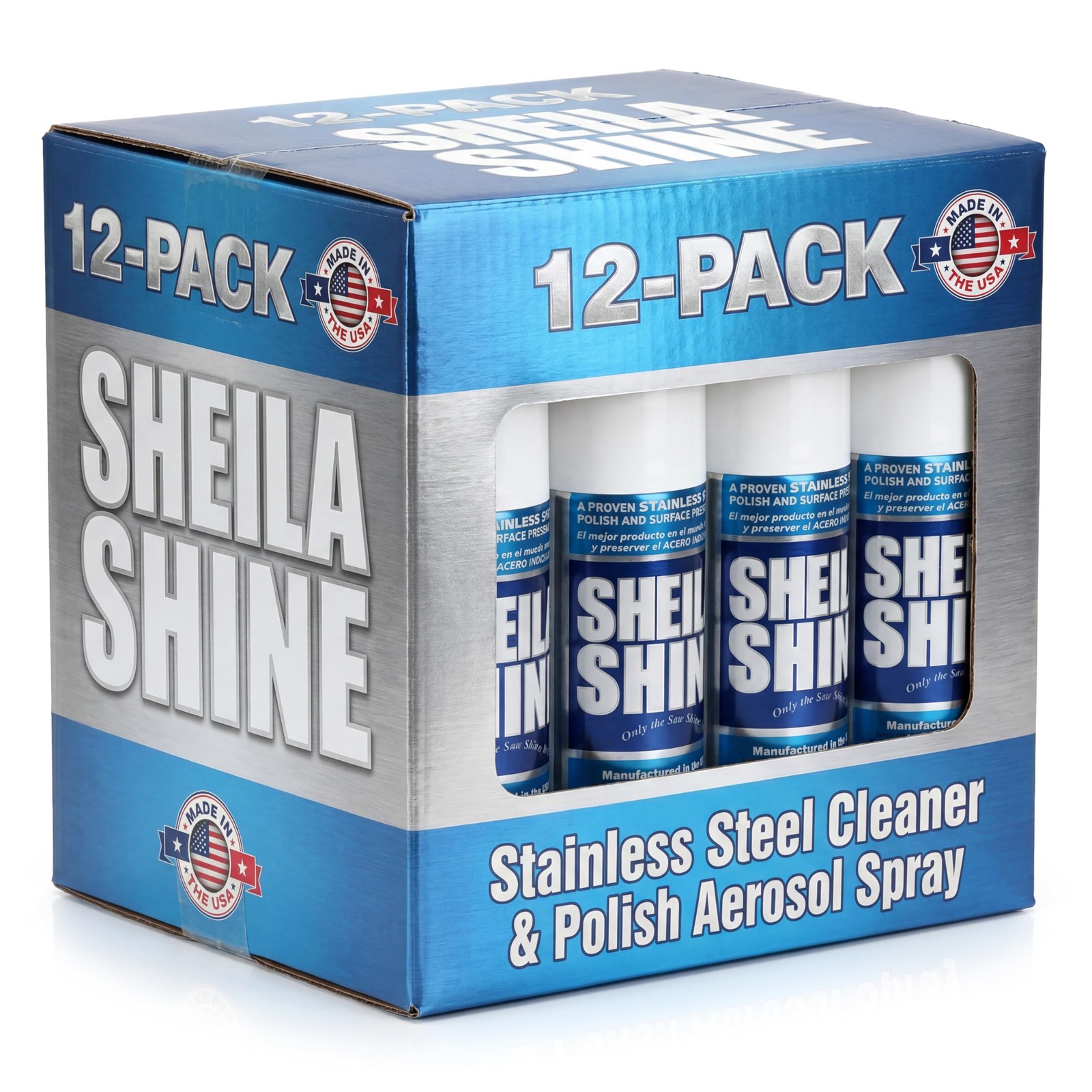 12 x 10oz Stainless Steel Cleaner and Polish – Cleans, Polishes & Protects Ki…