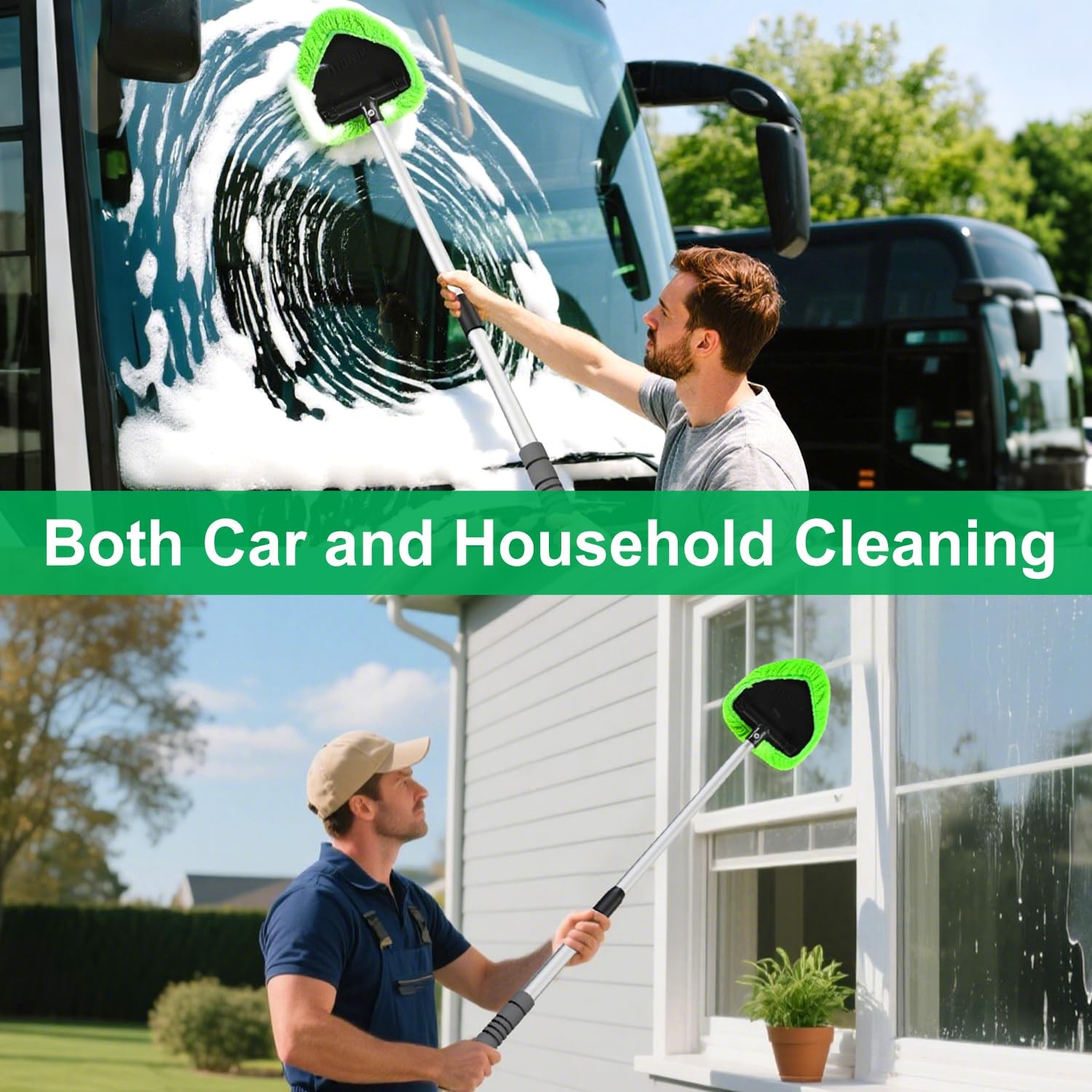 XINDELL 29-inch Windshield Cleaner Tool – Car Interior Window Cleaning Kit wi…