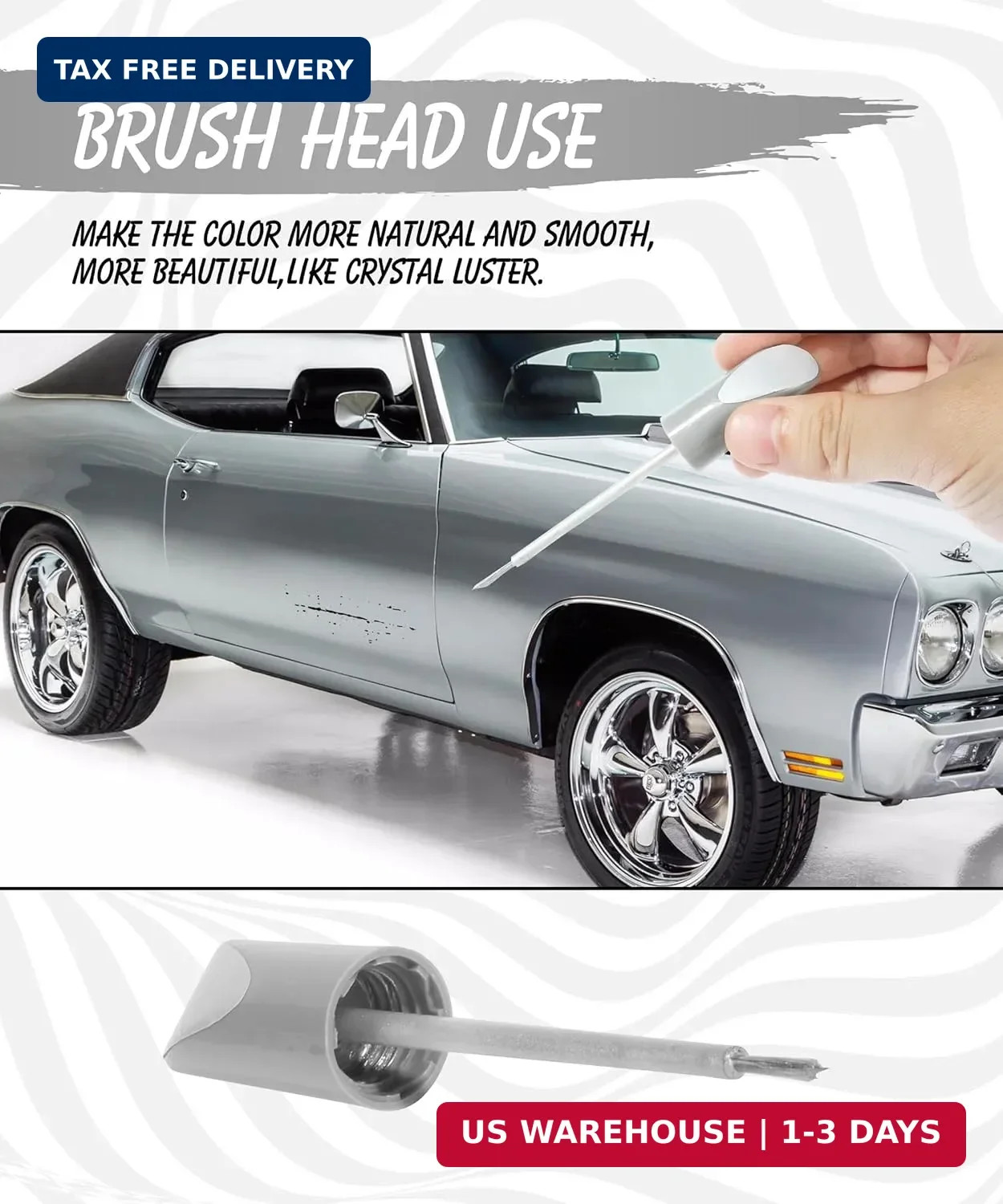 Pure Silver Touch Up Paint Universal Color Match for All Car Models Repair Pen