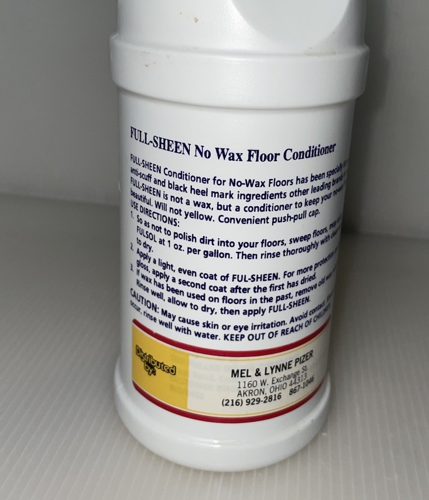 Fuller Brush FULL SHEEN Conditioner Protects Beautifies No Wax Floors 34oz NOS