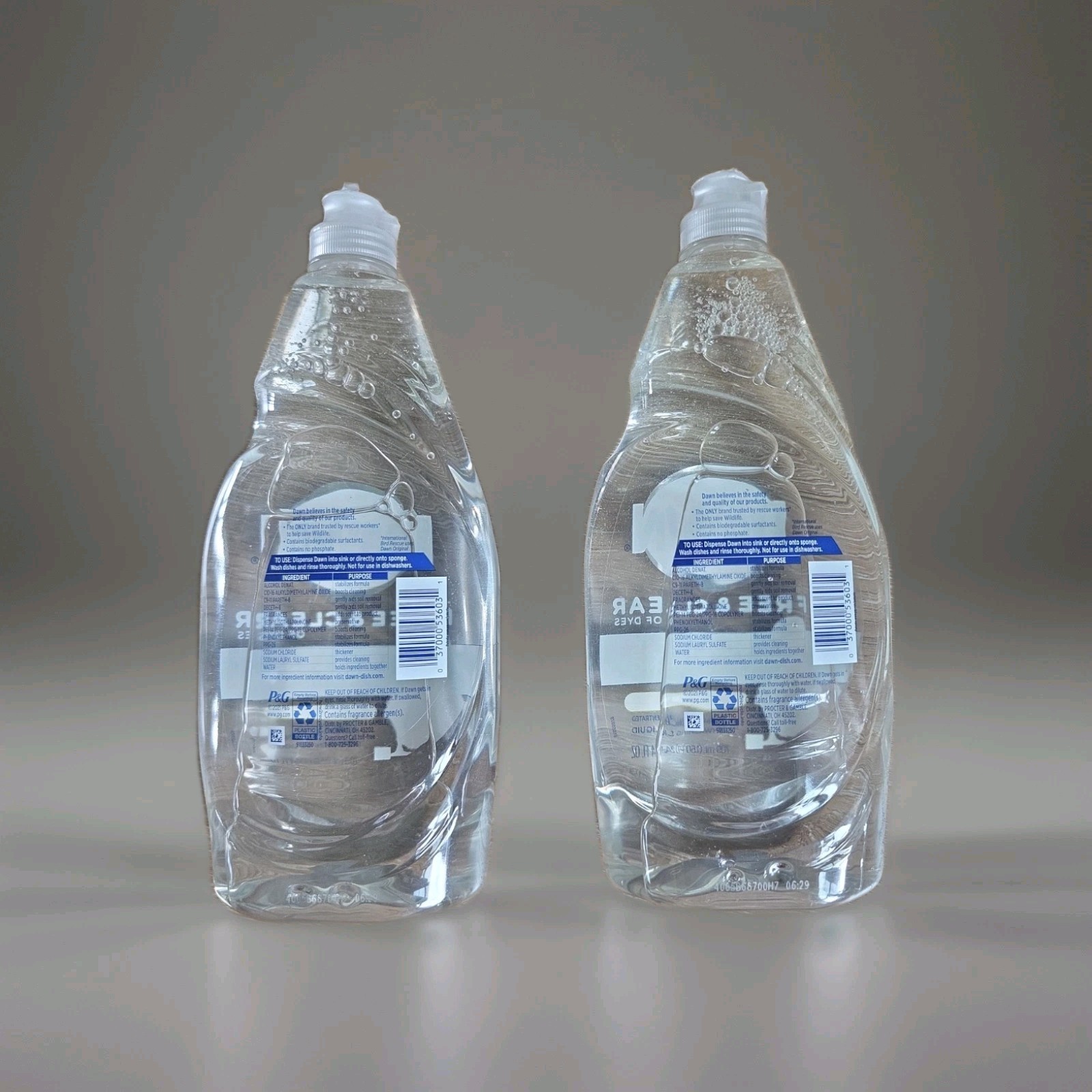 Lot of 2 – Dawn Ultra Free & Clear Dishwashing Liquid, Lemon Essence, 24 oz