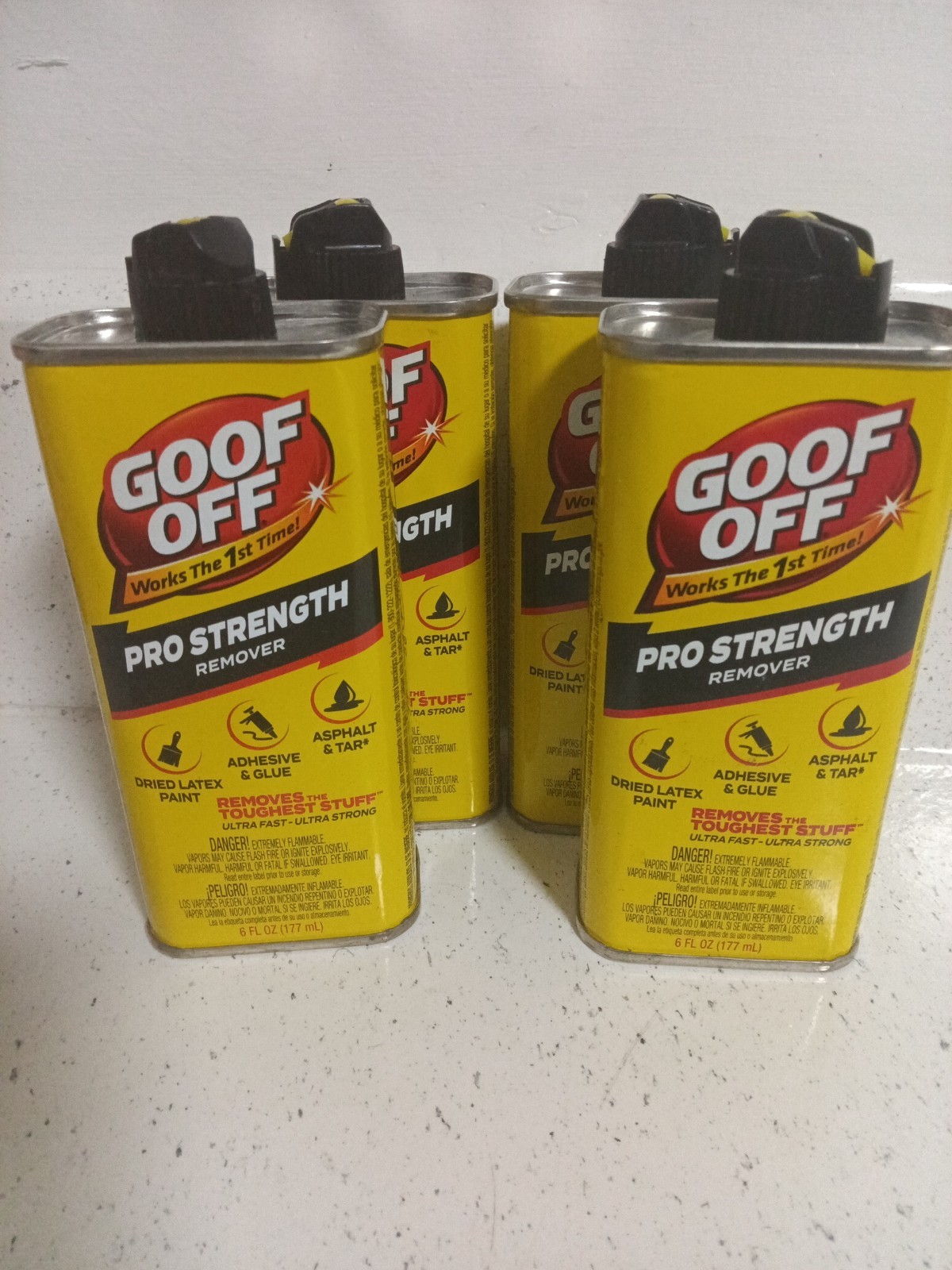 4 Pack Goof Off Professional Strength Latex Paint and Adhesive Remover $15🙀🙀