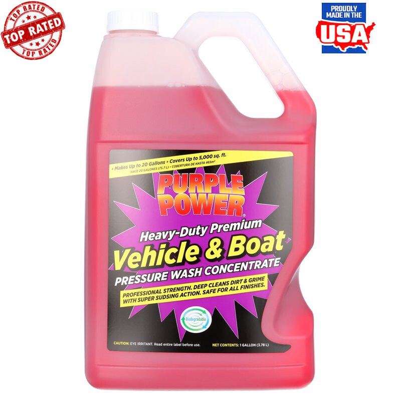 Heavy-Duty Concentrated Pressure Washer Fluid No Scrubbing Needed Vehicle Boat