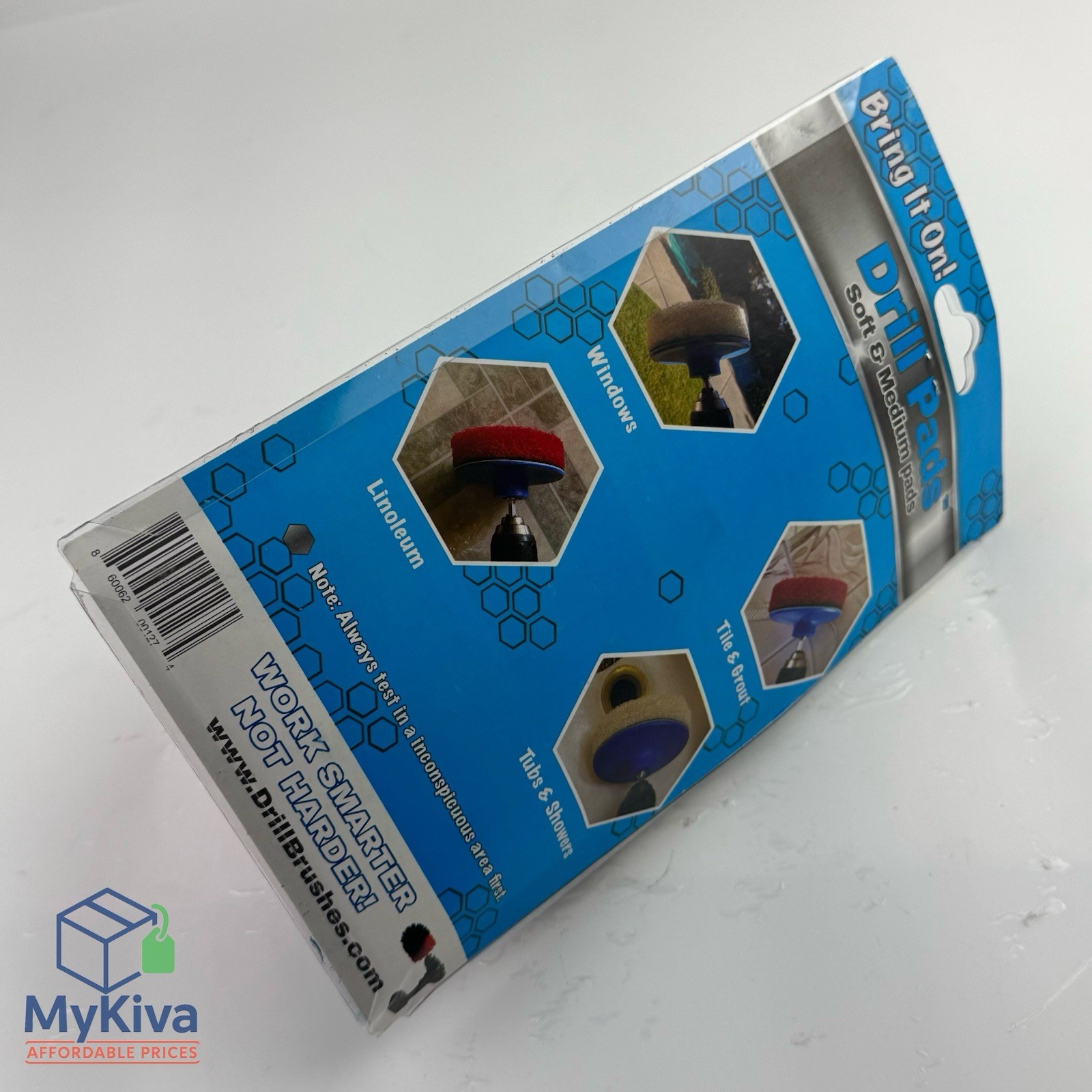 Drill pads Bring It On soft medium scrub kit with drill attachment cleaner