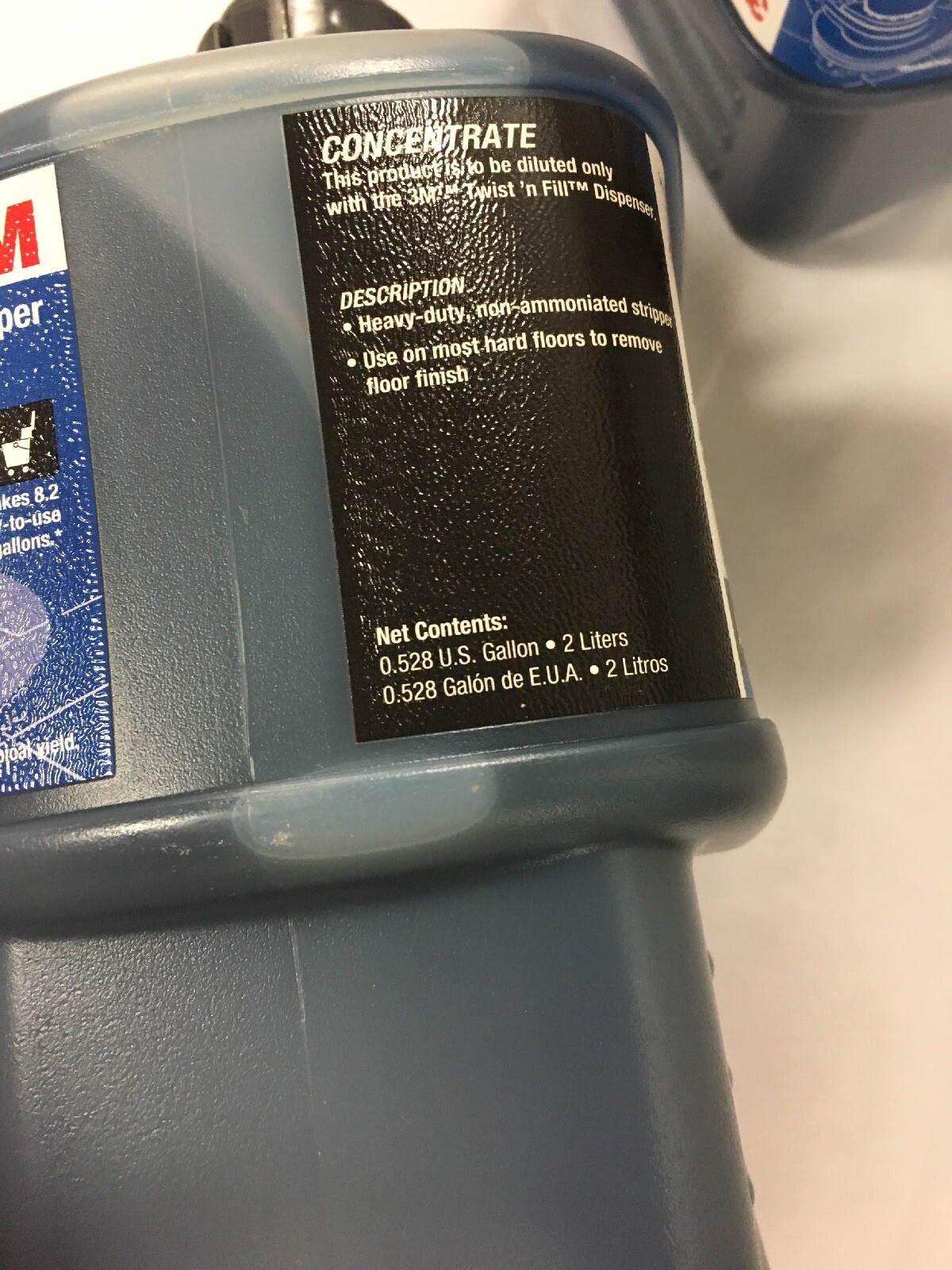 3M 6H Floor Speed Stripper Concentrate Size 2L,Blue Lot Of 2 Bottles Gray Cap