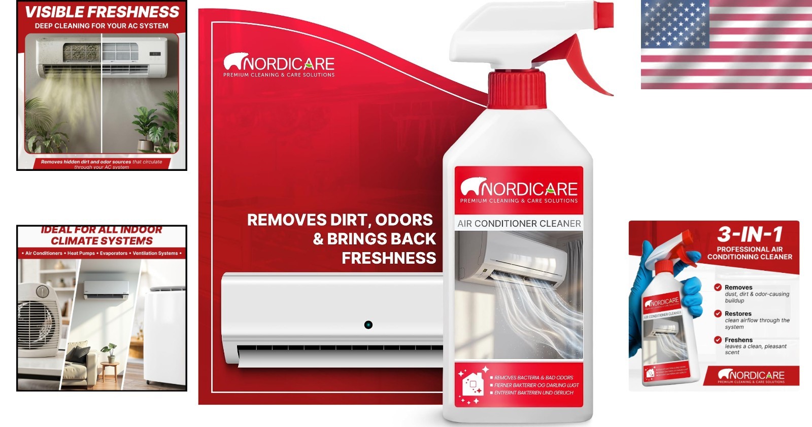 17.6oz Air Conditioner Cleaner Spray – Easy Application for Cleaner Air