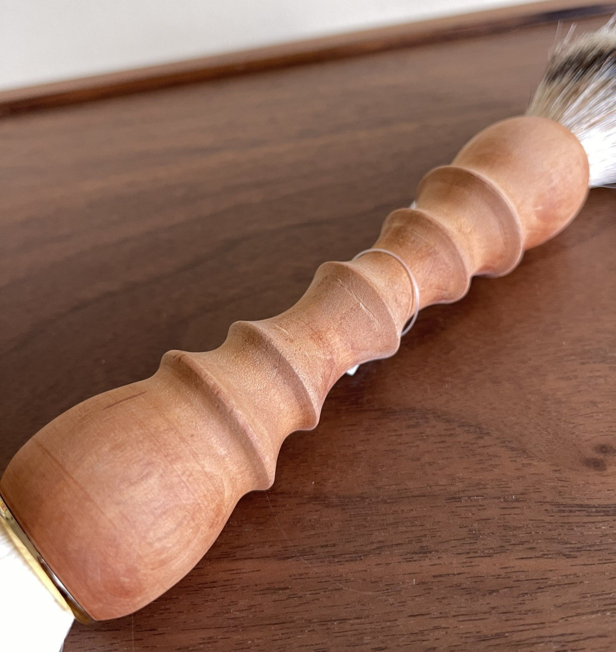 Double Dust Brush Oiled Beechwood Handle Goat Hair & Pig Bristle Brush Caldrea