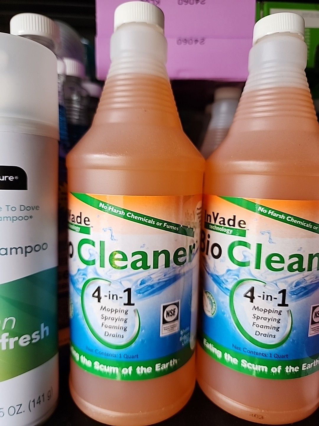 Lot Of 2 InVade Bio Drain Eliminates Odors 1 Quart Each Bottle by Rockwell Labs