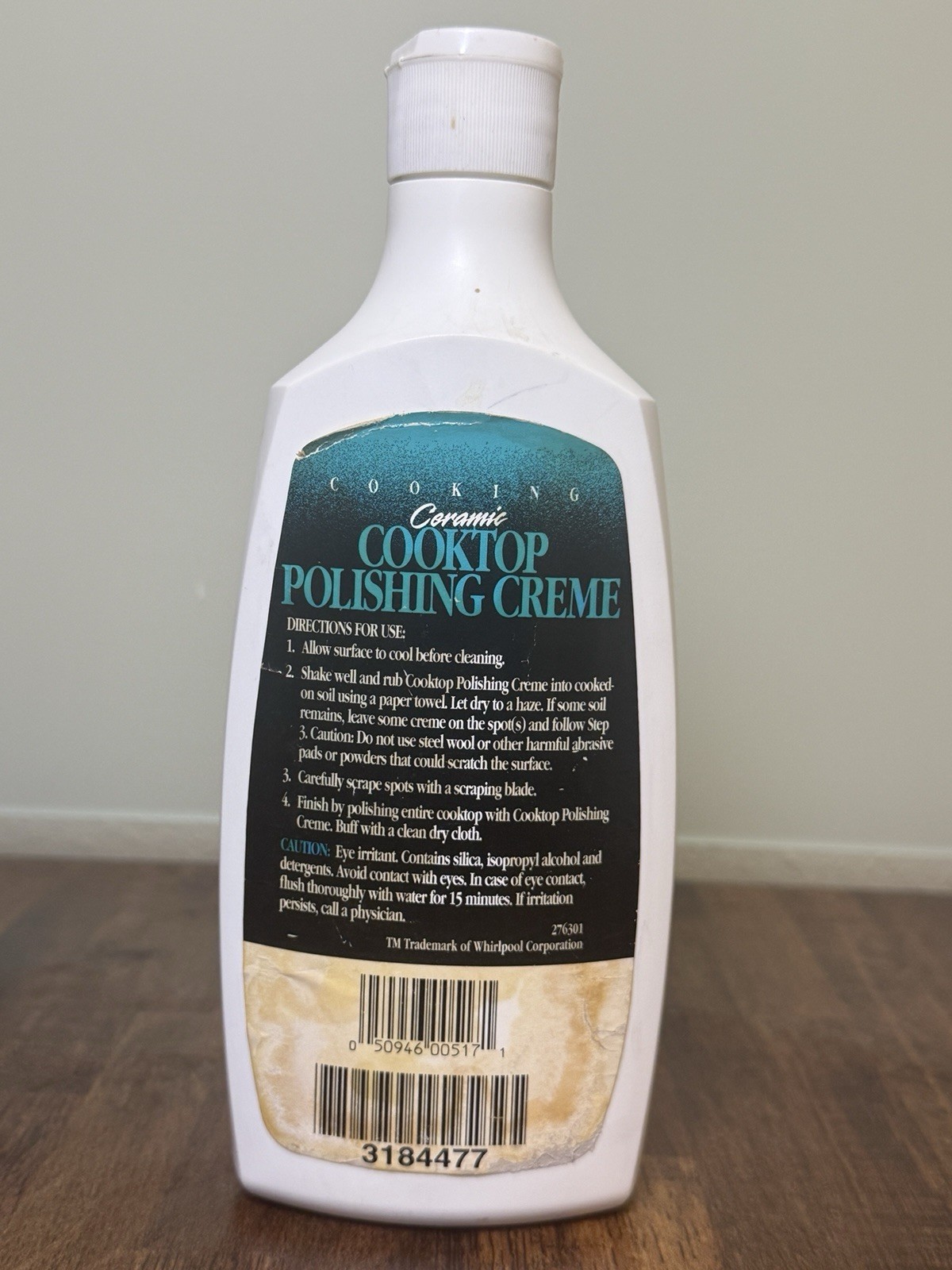 Whirlpool Glass Ceramic Cooktop Polishing Cream 20 Oz Vintage 85% Full