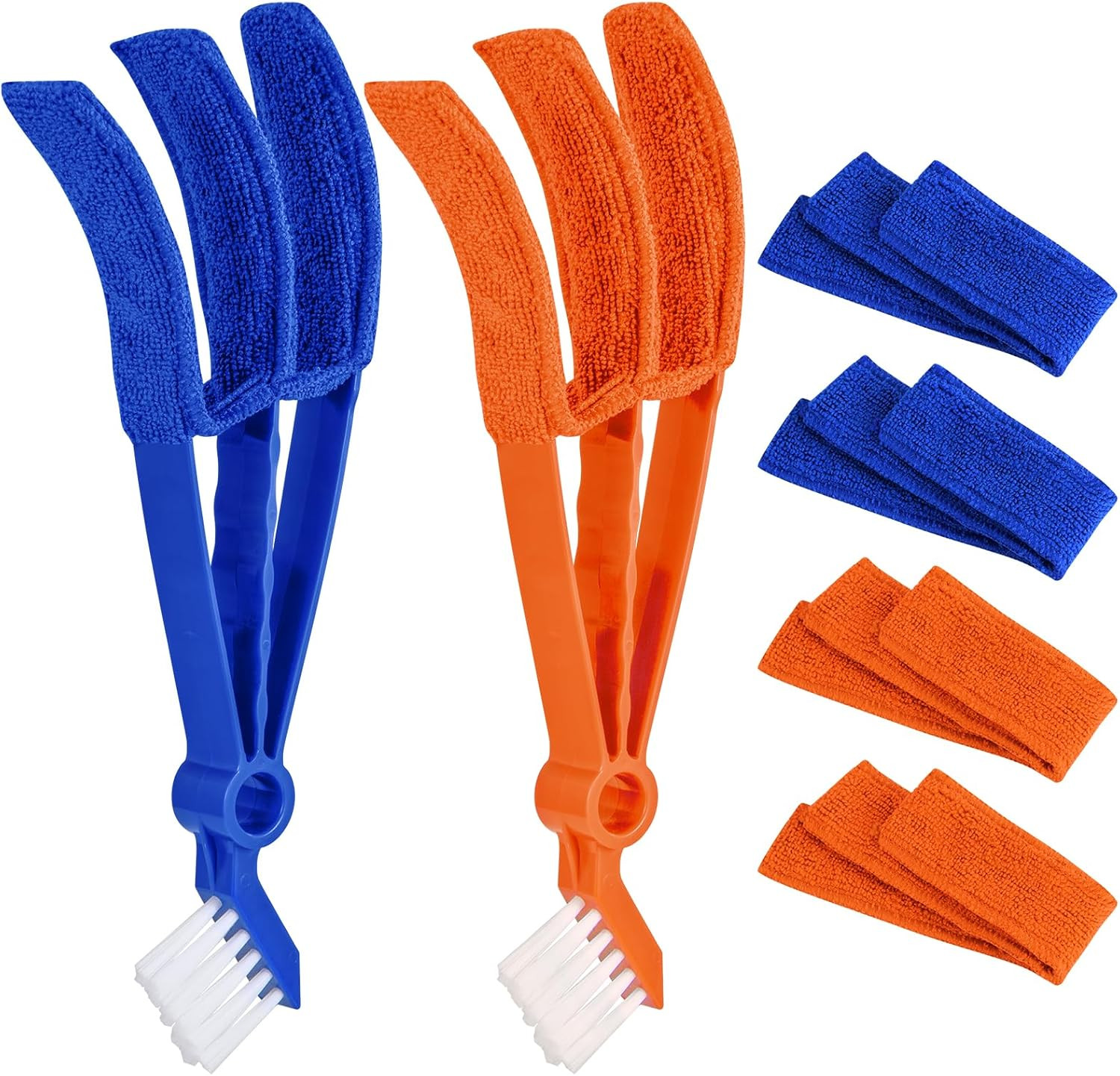 2 in 1 Window Blind Cleaner Duster Tool,Dual Brush Head,With 4 Removable and Was
