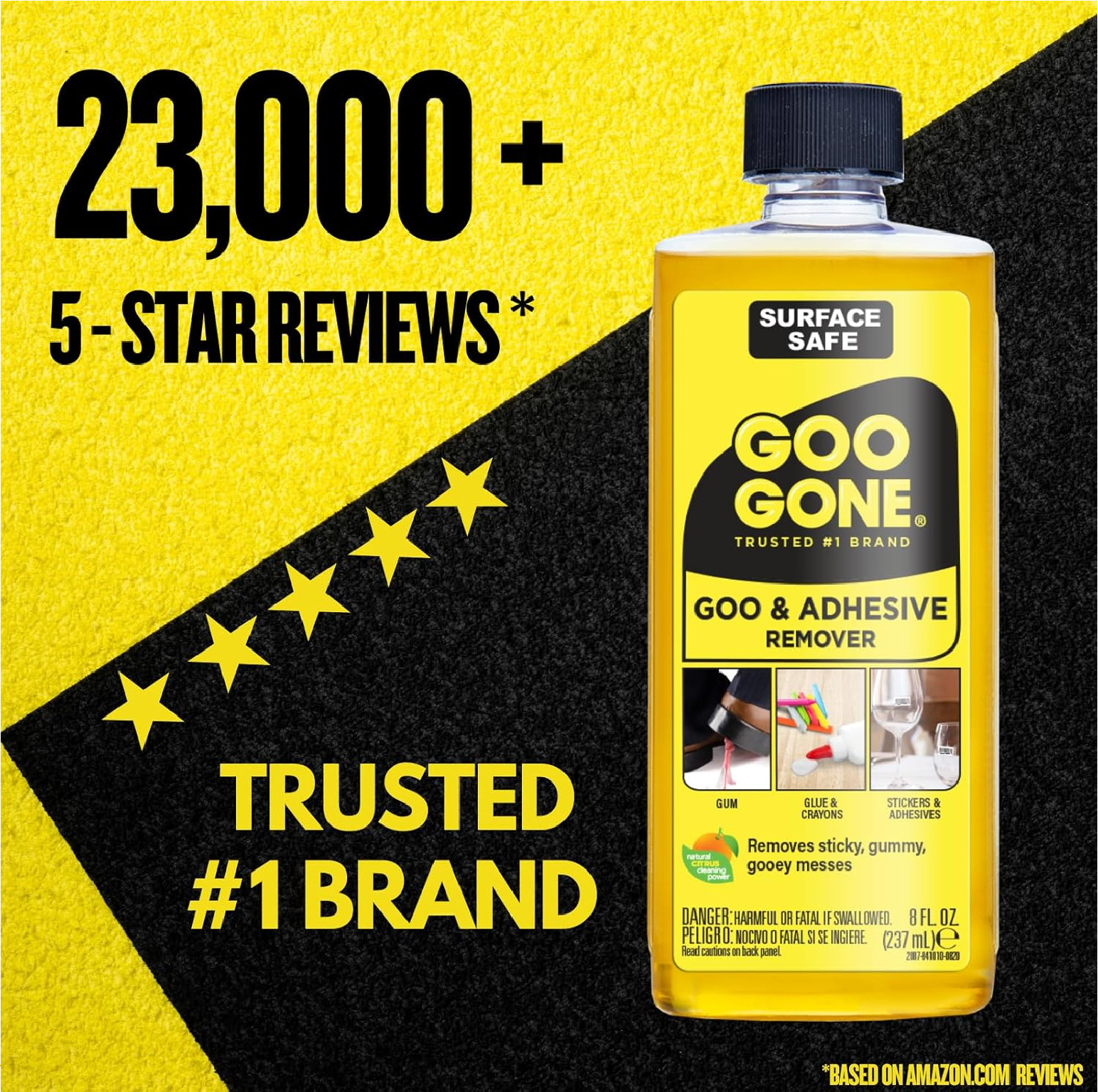 Goo Gone Original Liquid – 8 Ounce – Surface Safe Adhesive Remover Safely Remove
