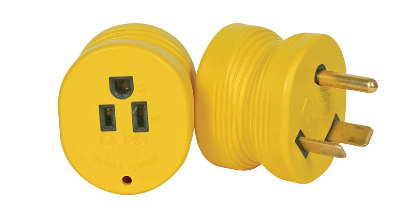 Camco Power Grip 30A RV Electrical Adapter Yellow 55233