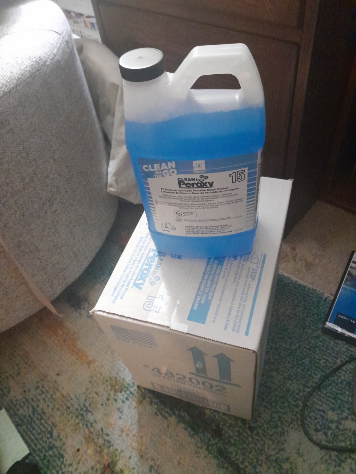 2 Liter Clean by Peroxy Spring Rain Scent Multi-Purpose Cleaner Light Blue