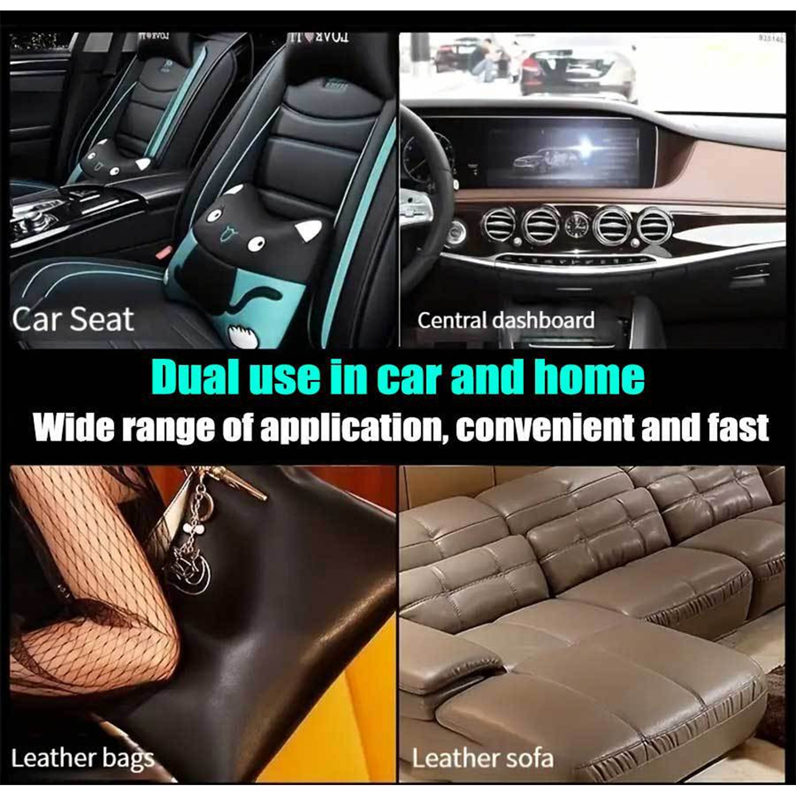 50g Car Leather Color Restorer Cream Cleaning Paste For Car Seats Leather Care