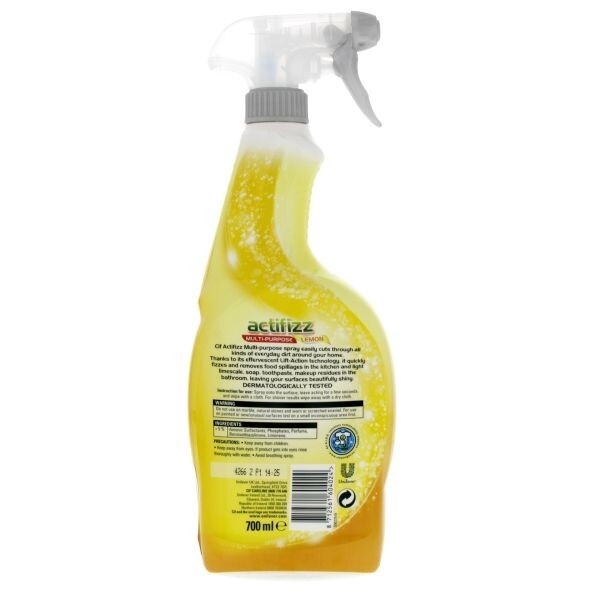 Cif Multipurpose Cleaner Actifizz Lemon 700ml 24 ounces