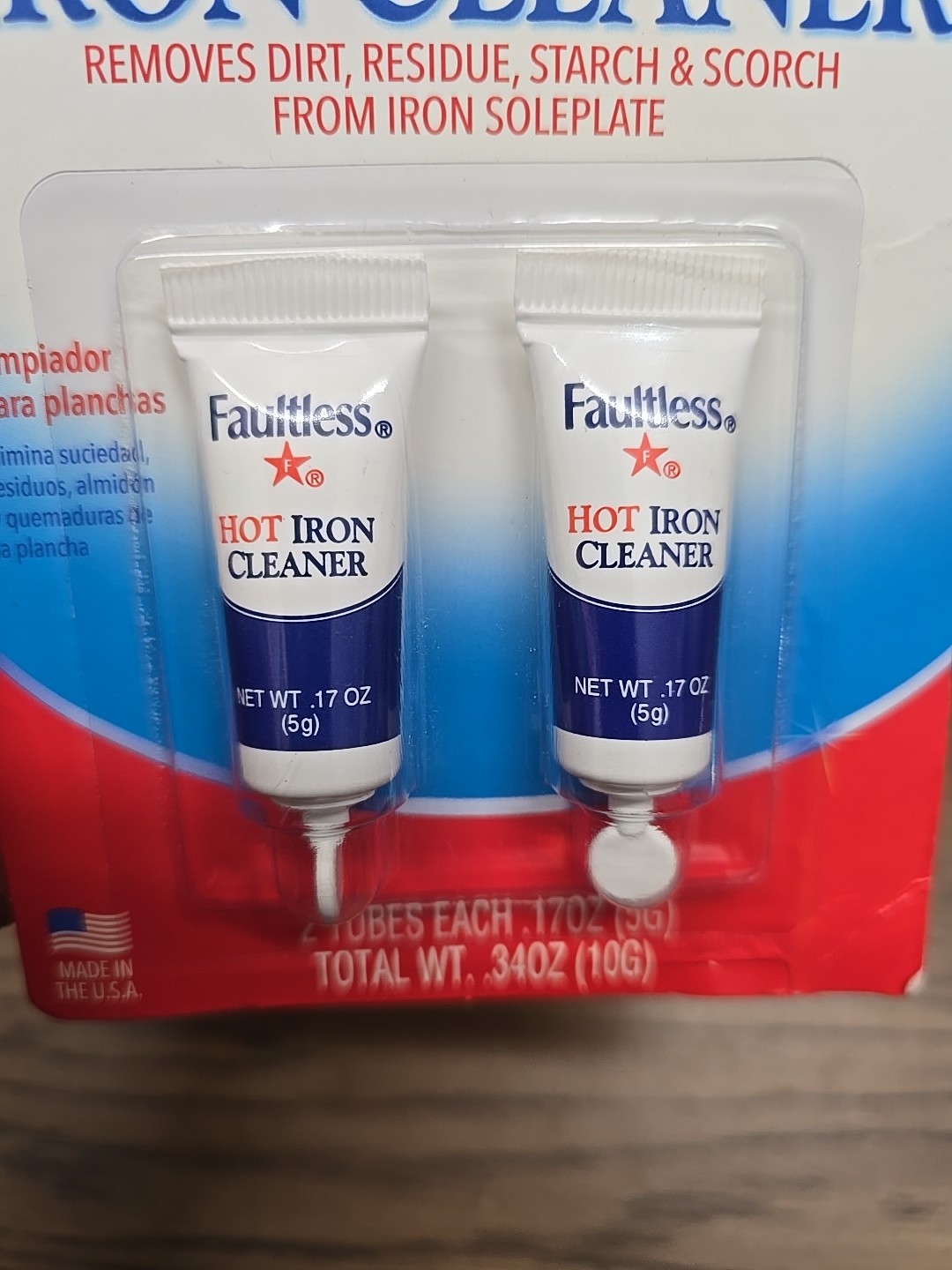 Faultless Hot Iron Cleaner USA Metal Teflon Silverstone Safe 2 Pack NEW