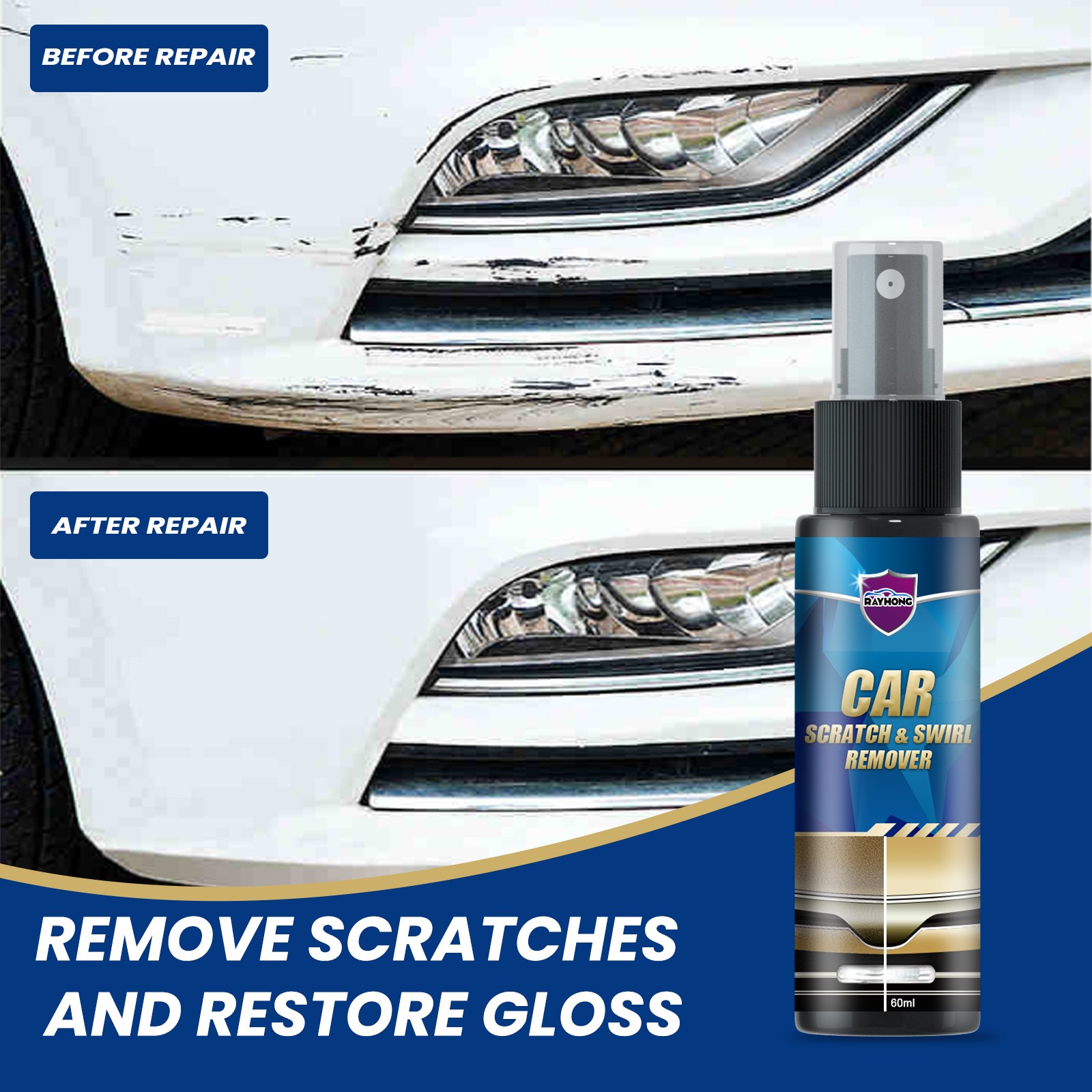 Car Scratch Remover Spray Paint Scratch Repair Polish Fine Scratches Swirl