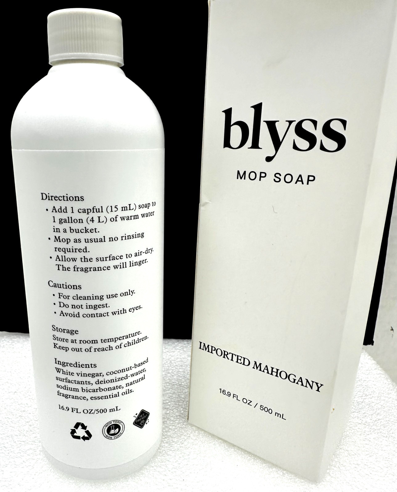 Blyss Mop Soap Non Toxic Cleaning Concentrate Imported Mahogany 16.9fl oz, 9/28
