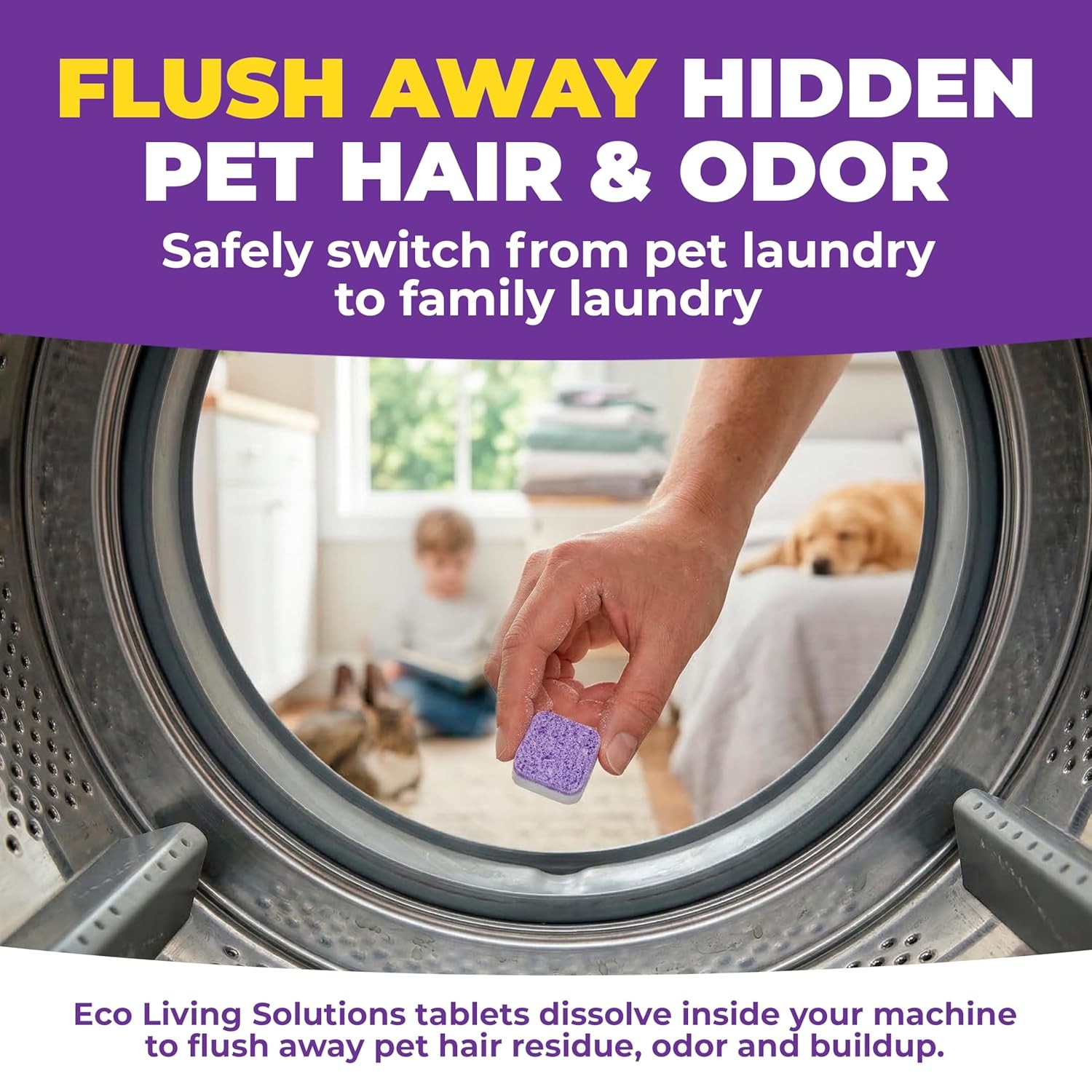 Washing Machine Cleaner Tablets Pet Hair Remover 36 Pack Descaller Dogs (78