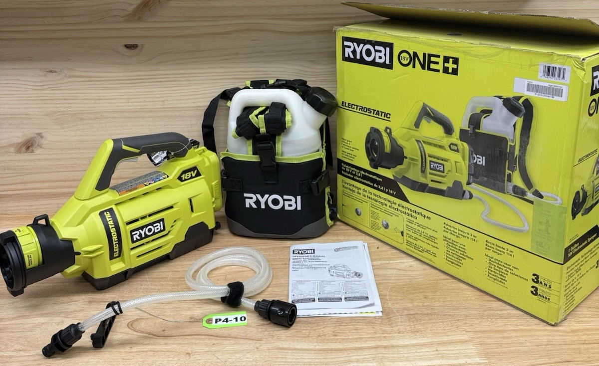 RYOBI ONE+ 18V Electrostatic 1 Gal. Sprayer Kit with 2 Batteries / Charger