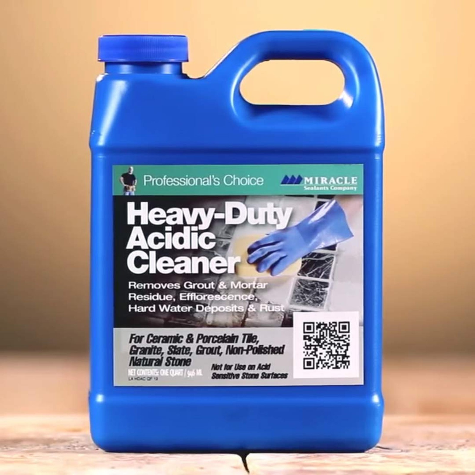 Miracle Sealants Heavy-Duty Acidic Cleaner for Tile & Stone, Grout Haze, Rust St