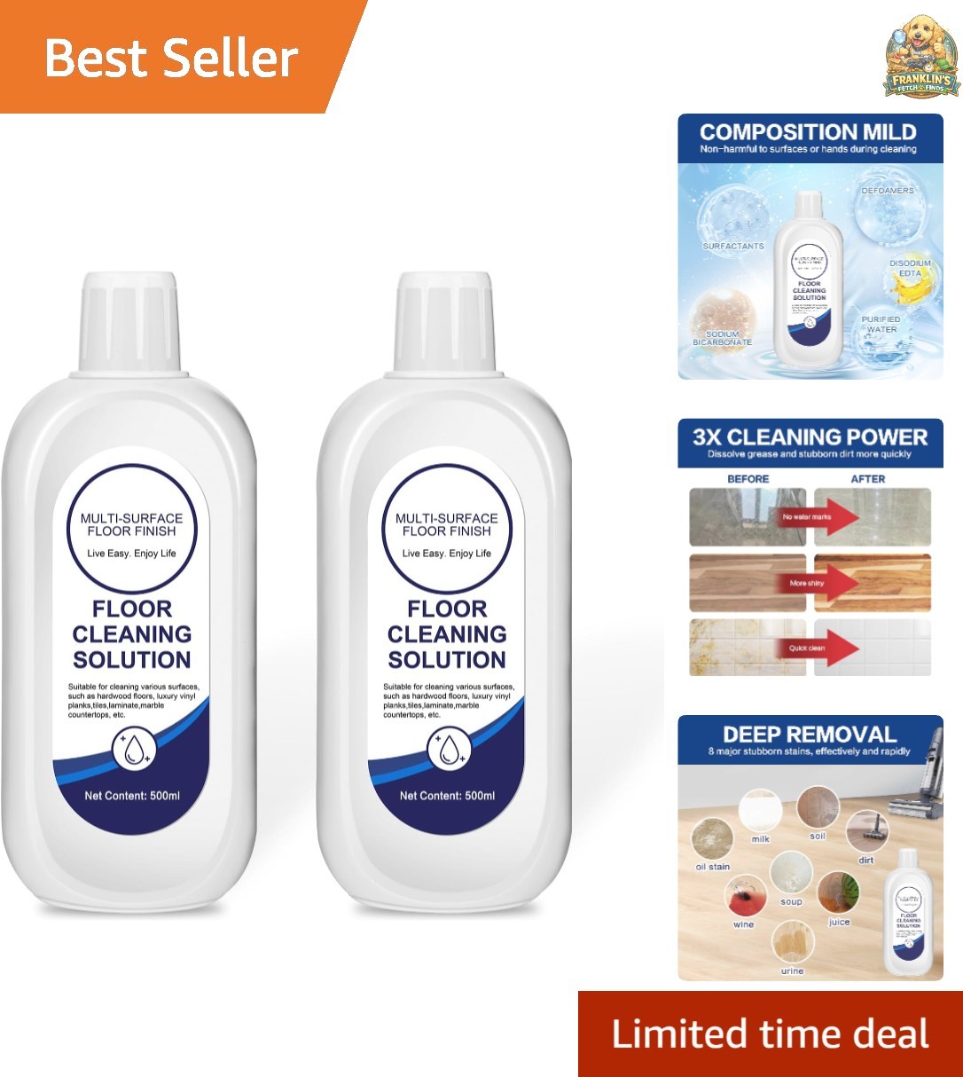 Tineco-Compatible Multi-Surface Floor Cleaner Refill – Eco-Friendly 2 Bottles