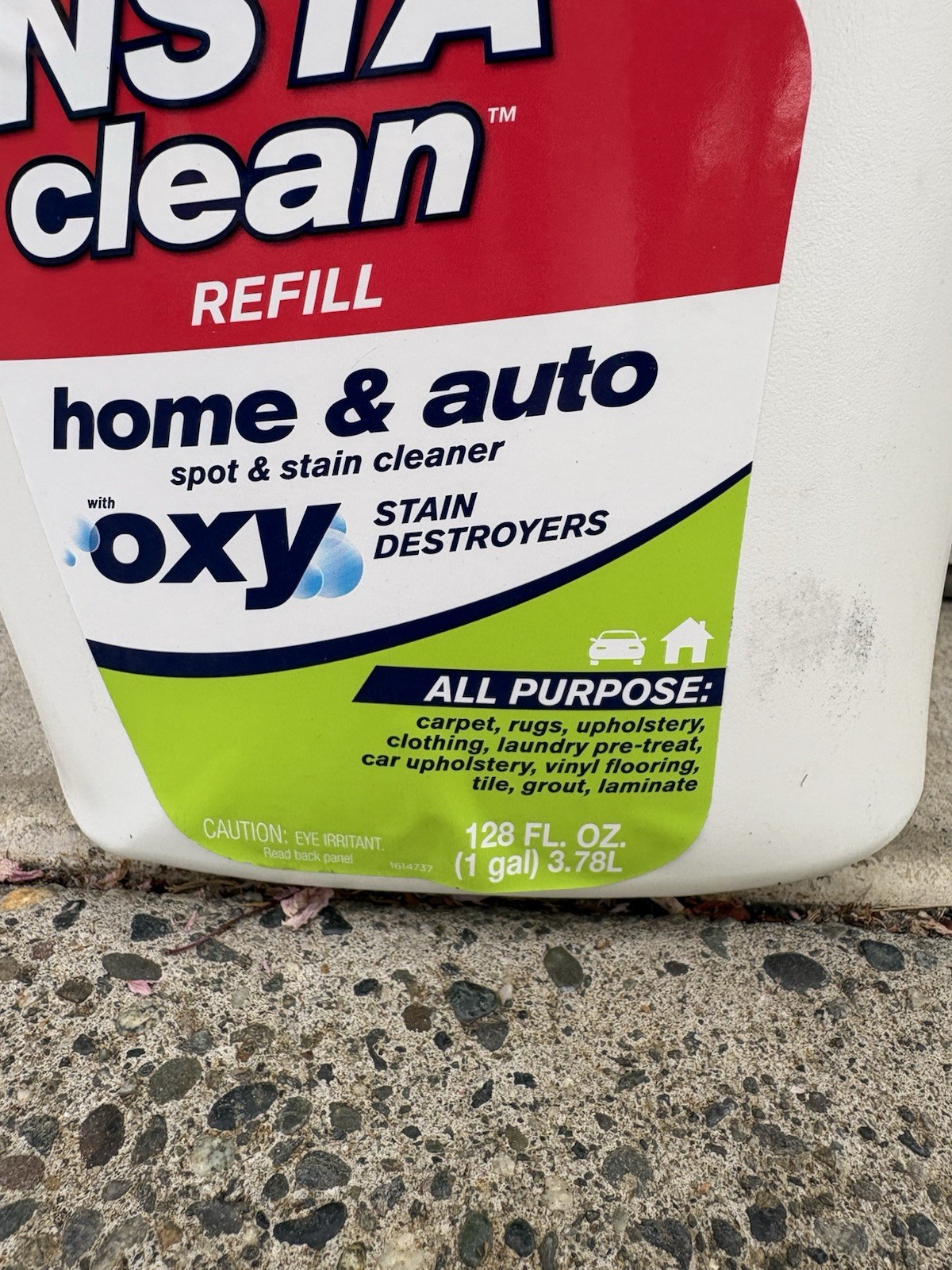Insta Clean All-Purpose, Home & Auto, Spot & Stain Remover 128oz Refill New!