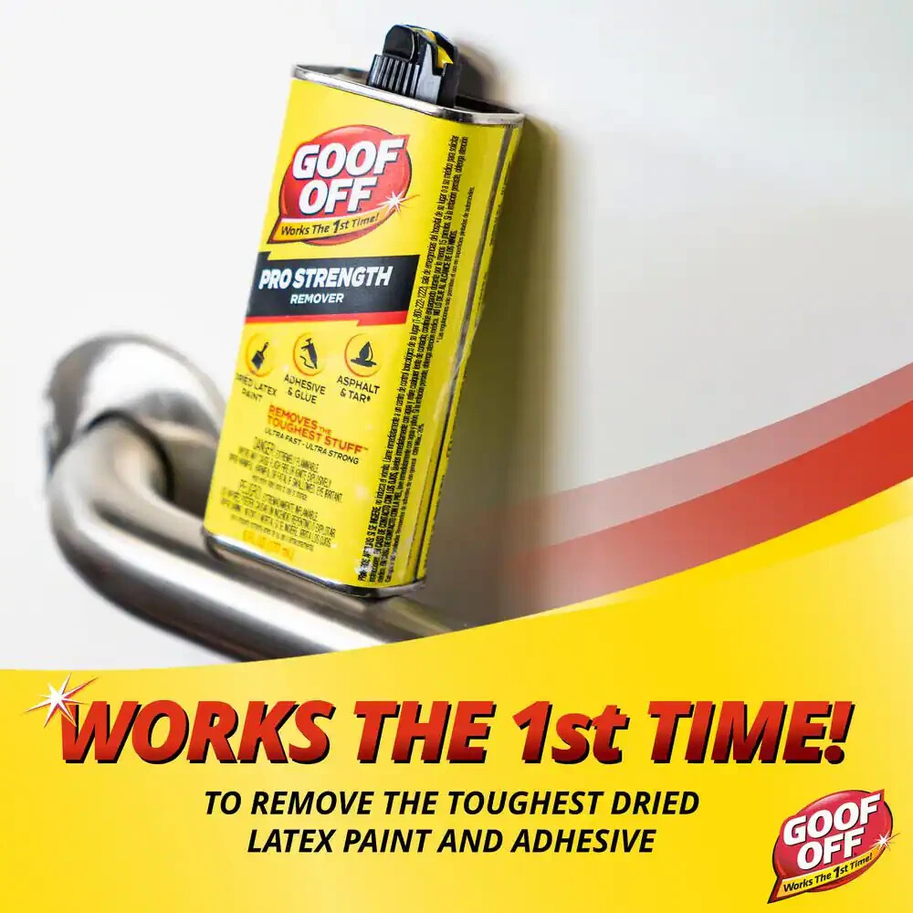 Goof Off Professional Strength Latex Paint and Adhesive Remover, 6 fl.oz(2 PACK)