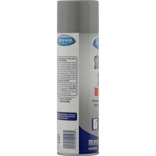 Sprayway Stainless Steel Cleaner 15 Ounces Water Based Streak Free Formula