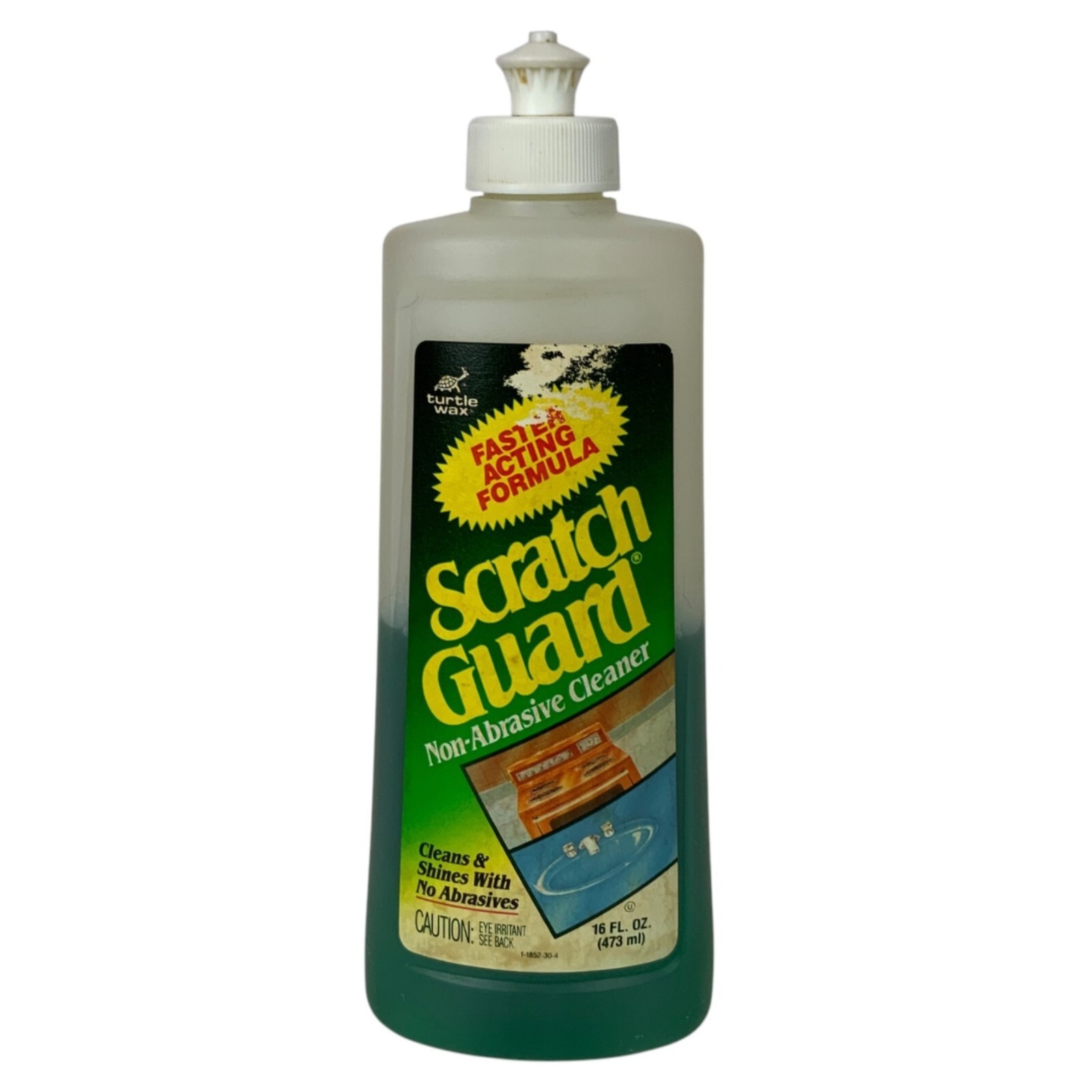 Turtle Wax Scratch Guard Non-Abrasive Cleaner 16 Fl Oz Bottle 1990 USED 50% FULL