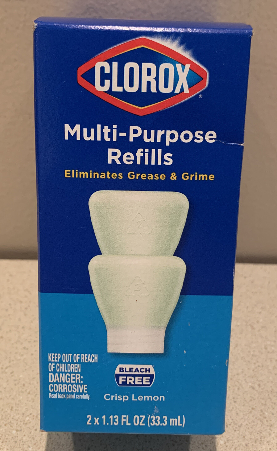 Clorox Multi-Purpose Refills Crisp Lemon (2 Refills Per Box) NEW ~ Free Shipping