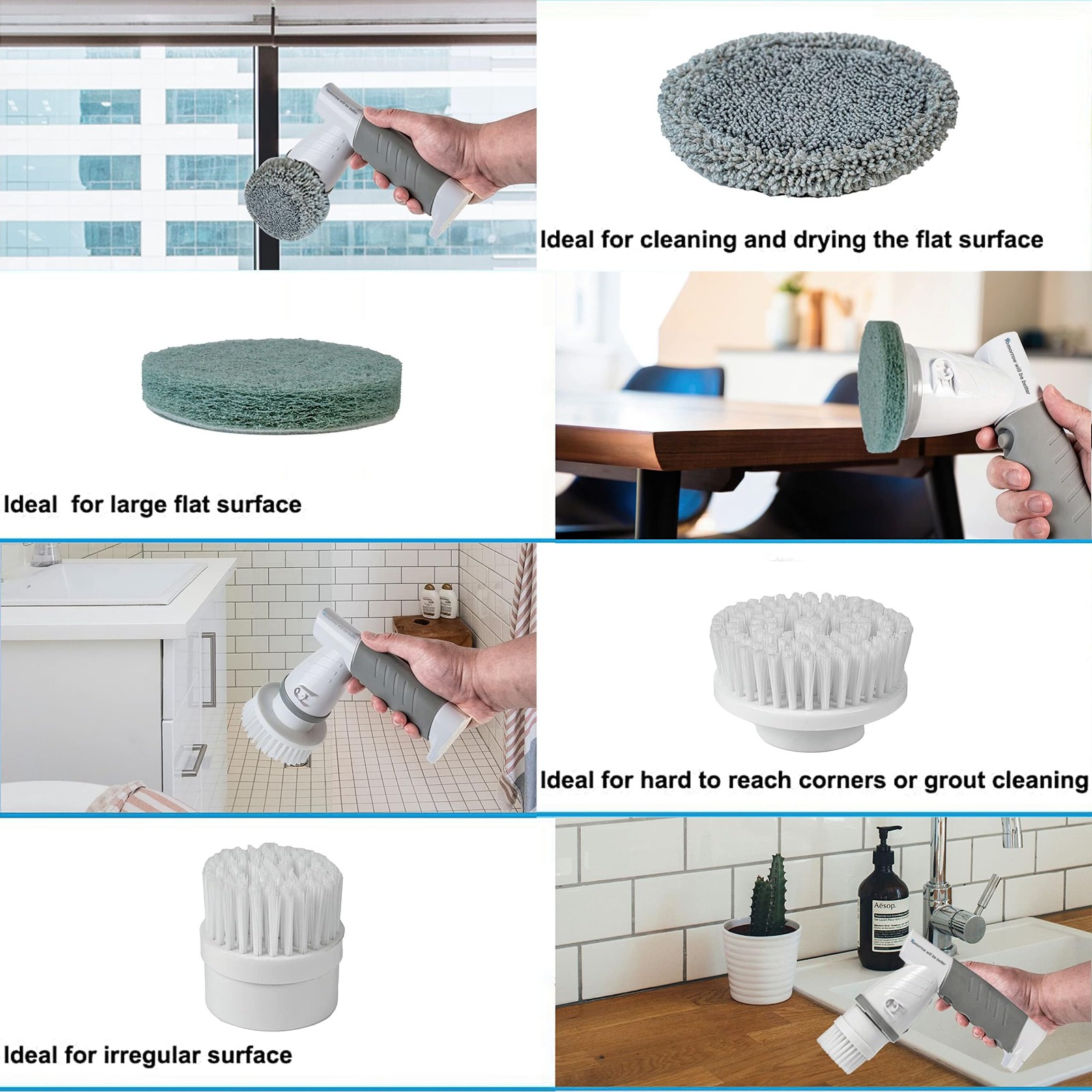 Spin Scrubber Power Spin Brush for Cleaning,Rechargeable Cleaning Brush for B…