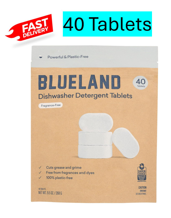 Blue land Fragrance Free Dishwasher Detergent Tablets – 9.5oz/40ct